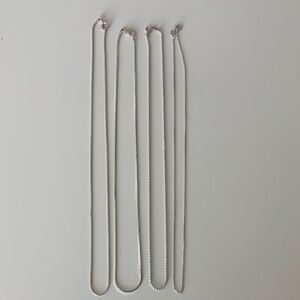 (4) 925 Silver Necklaces